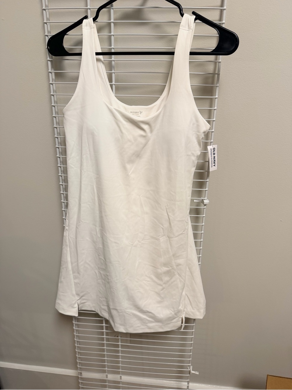 Old Navy White Scoop Neck Tank Dress